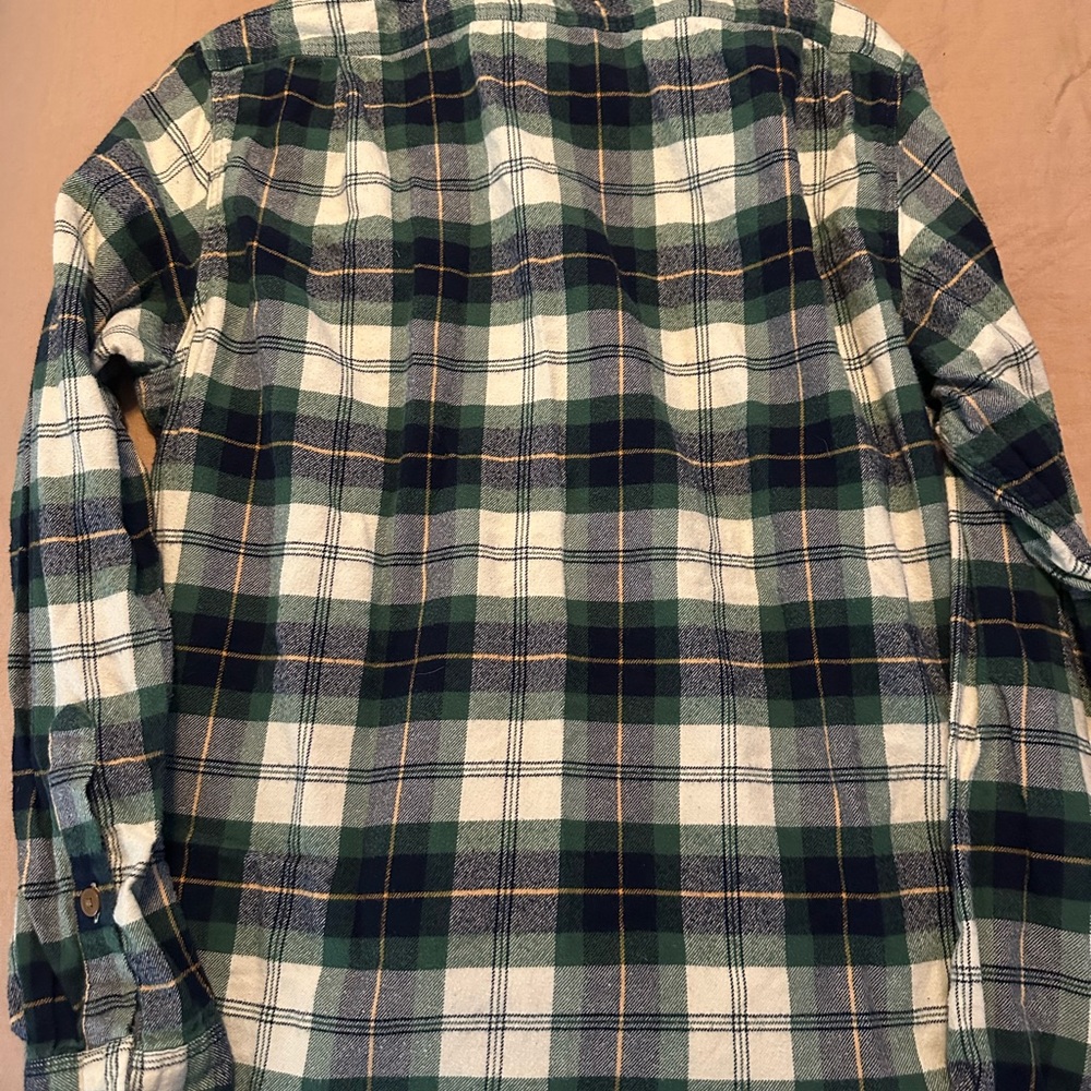 J. Crew Green and White Casual Button Down Shirt - Picture 2 of 4